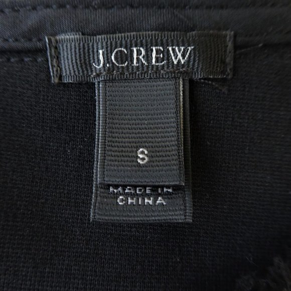 J Crew Top Fringy Lace Tweed Nude Lining Black S - Picture 9 of 11